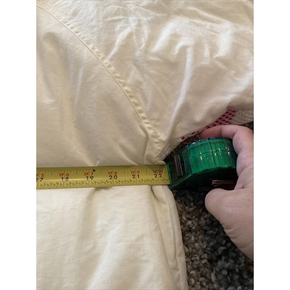 Flight Club Jacket Cream Red Foldaway Hood Spell Out On Sleeves Size Mens S EUC - Picture 9 of 12